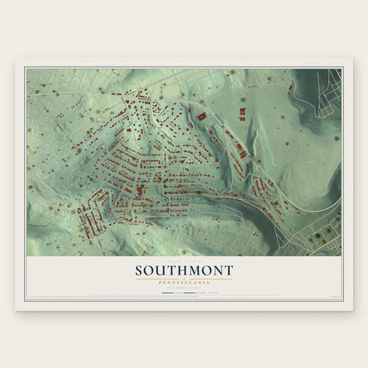 Southmont, Pennsylvania map print, the full design