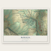 Rosalia, Washington map print, the full design