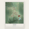 Alsey, Illinois map print, the full design