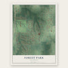 Forest Park, Oklahoma map print, the full design