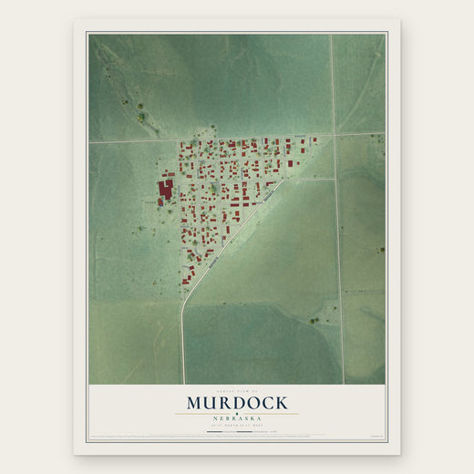 Murdock, Nebraska map print, the full design