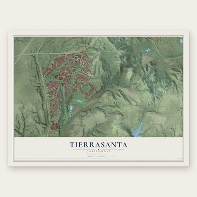 Tierrasanta, California map print, the full design