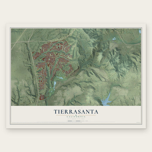 Tierrasanta, California map print, the full design