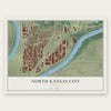 North Kansas City, Missouri map print, the full design