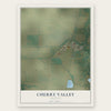 Cherry Valley, Arkansas map print, the full design