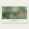 Hopedale, Illinois map print, the full design