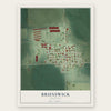 Brunswick, Nebraska map print, the full design