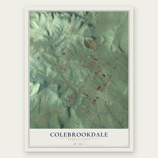 Colebrookdale, Pennsylvania map print, the full design
