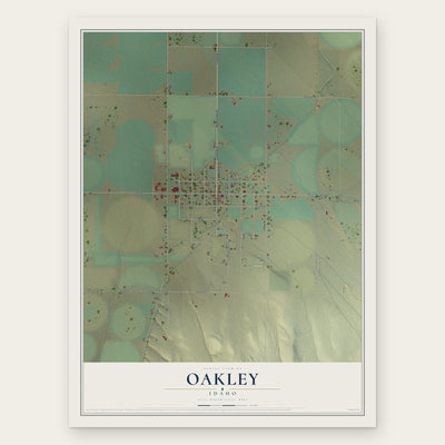 Oakley, Idaho map print, the full design