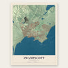 Swampscott, Massachusetts map print, the full design