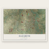 Elizabeth, Colorado map print, the full design