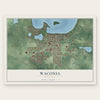 Waconia, Minnesota map print, the full design