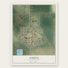 Aneta, North Dakota map print, the full design