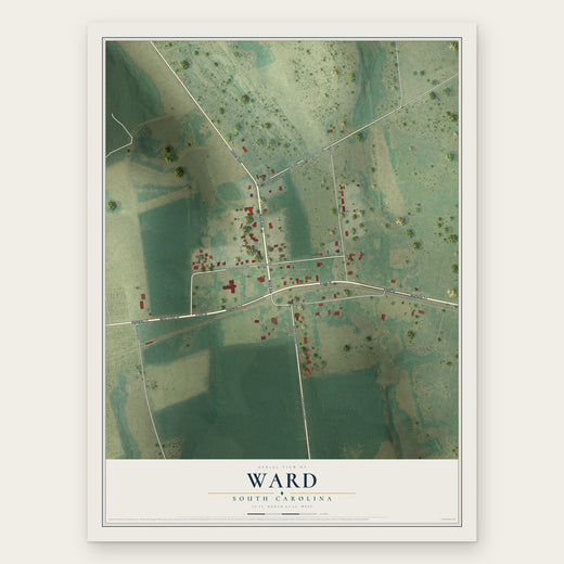 Ward, South Carolina map print, the full design