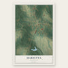 Marietta, Mississippi map print, the full design