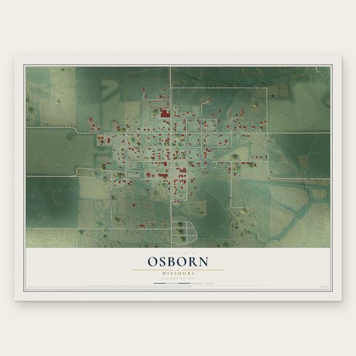 Osborn, Missouri map print, the full design