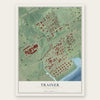 Trainer, Pennsylvania map print, the full design