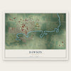 Dawson, Minnesota map print, the full design