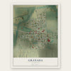 Granada, Colorado map print, the full design
