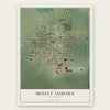 Mount Auburn, Illinois map print, the full design