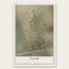 Pyote, Texas map print, the full design