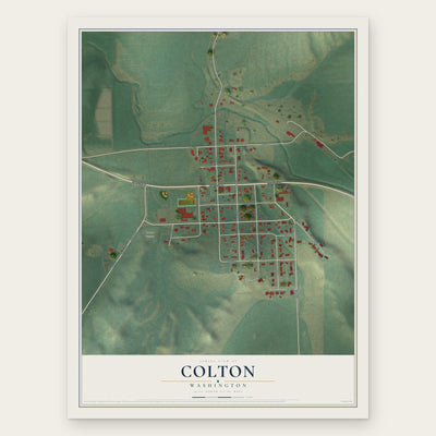 Colton, Washington map print, the full design