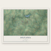 Sylvania, Alabama map print, the full design