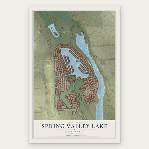 Spring Valley Lake, California map print, the full design