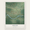 Nisland, South Dakota map print, the full design