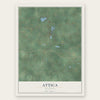 Attica, Michigan map print, the full design