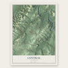 Central, Tennessee map print, the full design