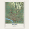 Weiser, Idaho map print, the full design
