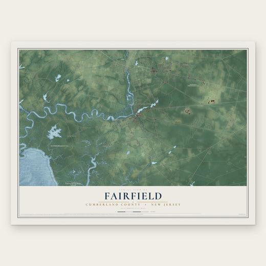 Fairfield, Cumberland County, New Jersey map print, the full design