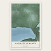 Manhattan Beach, Minnesota map print, the full design