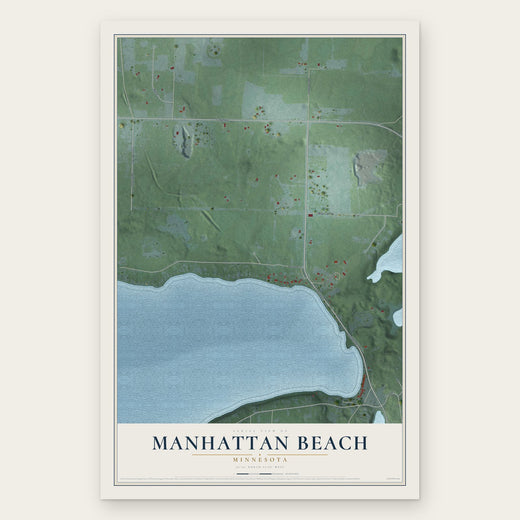 Manhattan Beach, Minnesota map print, the full design