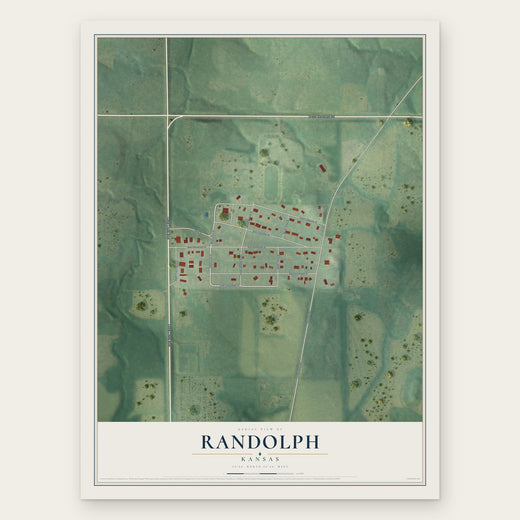 Randolph, Kansas map print, the full design