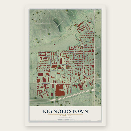Reynoldstown, Georgia map print, the full design