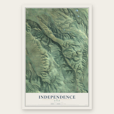 Independence, Utah map print, the full design
