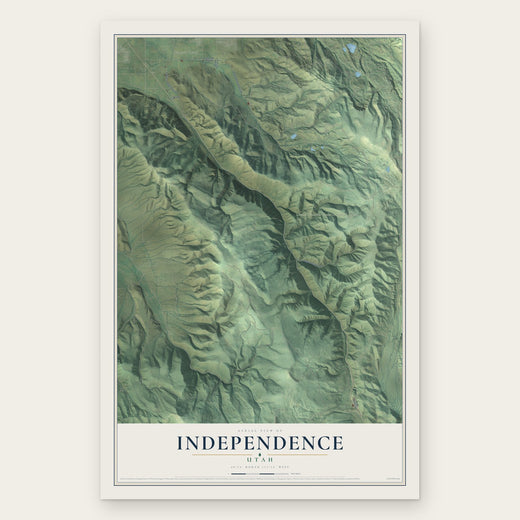 Independence, Utah map print, the full design