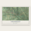Chesterfield, South Carolina map print, the full design