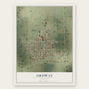 Ordway, Colorado map print, the full design