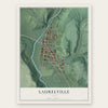 Laurelville, Ohio map print, the full design