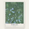 Webb Lake, Wisconsin map print, the full design