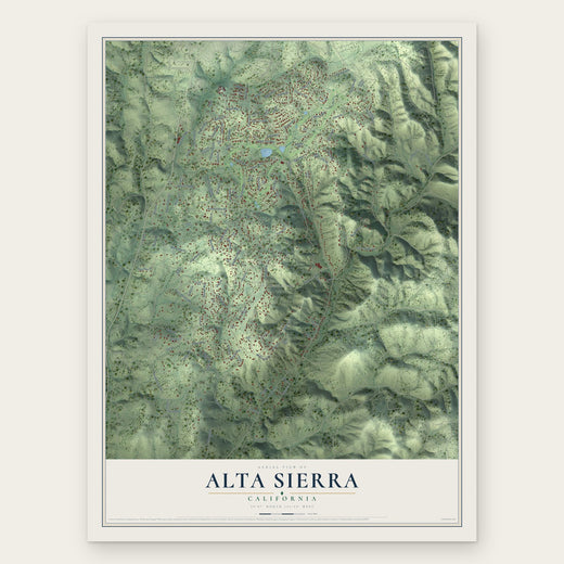 Alta Sierra, California map print, the full design