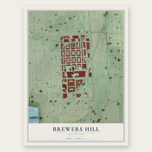 Brewers Hill, Maryland map print, the full design