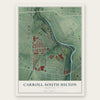 Carroll-South Hilton, Maryland map print, the full design