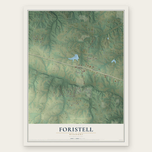 Foristell, Missouri map print, the full design