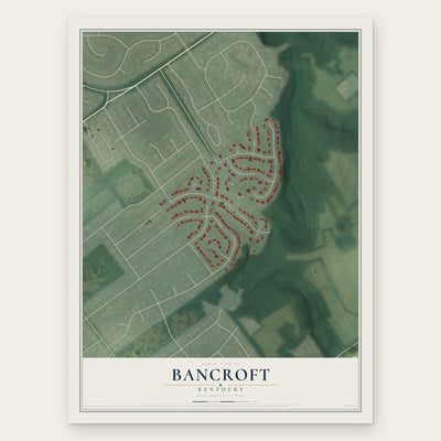 Bancroft, Kentucky map print, the full design