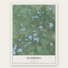 Hamburg, Michigan map print, the full design