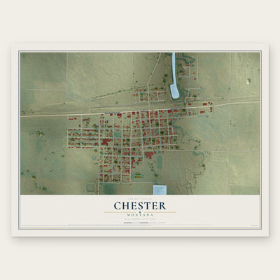 Chester, Montana map print, the full design